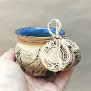 Ručně vyráběný keramický hrnek "Hluboké jezero" - kamenina 120ml
