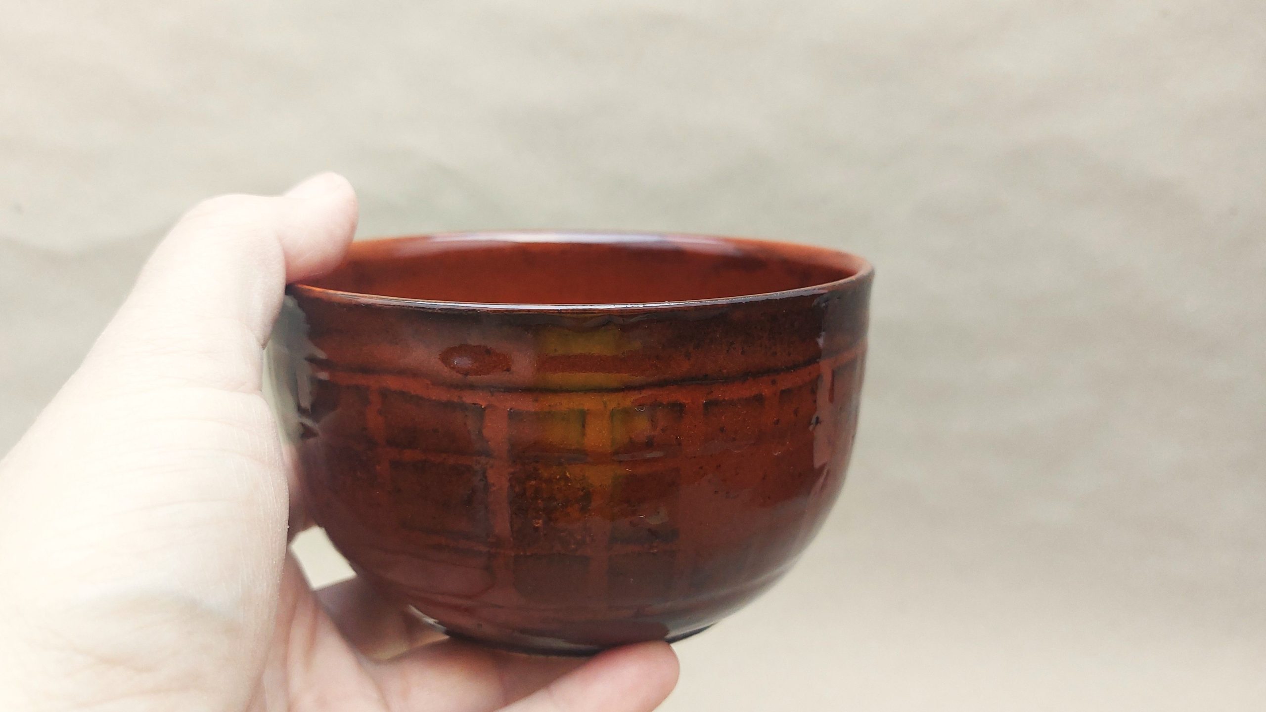 Keramická miska se Sgraffito "Kaštanový podzim" - kamenina 460ml