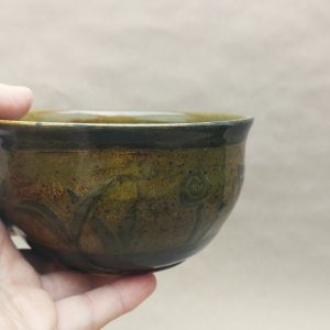 Keramická miska se Sgraffito "Olivová zahrada" - kamenina 460ml
