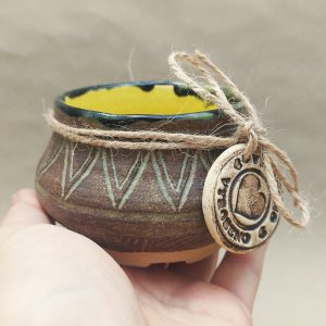 Keramická miska "Sluneční země" - kamenina 120ml